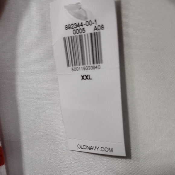 NWT Old Navy EveryWear Tie-Front Top Women's XXL White Red Retro 90s Y2K Casual - Picture 8 of 11